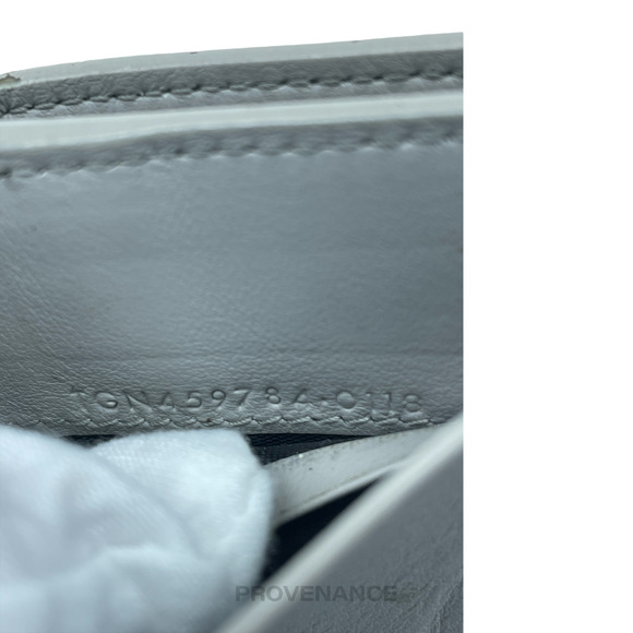 🔴 Saint Laurent Paris SLP Compact Snap Card Wallet - Gray Croc Leather - Picture 10 of 10